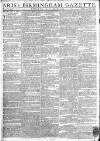 Aris's Birmingham Gazette Monday 16 January 1792 Page 1
