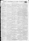 Aris's Birmingham Gazette Monday 27 June 1796 Page 1