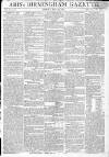 Aris's Birmingham Gazette Monday 26 April 1802 Page 1