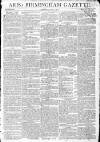 Aris's Birmingham Gazette Monday 07 June 1802 Page 1
