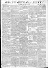Aris's Birmingham Gazette Monday 20 September 1802 Page 1