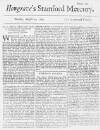 Stamford Mercury Thu 31 Aug 1732 Page 1
