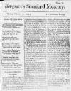 Stamford Mercury Thu 21 Feb 1734 Page 1