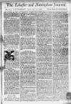 Leicester Journal Saturday 03 January 1767 Page 1