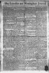 Leicester Journal Saturday 16 January 1773 Page 1