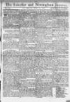 Leicester Journal Saturday 10 August 1776 Page 1