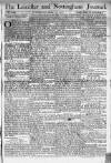 Leicester Journal Saturday 22 March 1777 Page 1