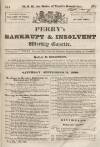 Perry's Bankrupt Gazette Saturday 11 September 1830 Page 1