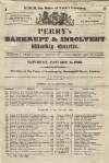 Perry's Bankrupt Gazette Saturday 05 January 1833 Page 1