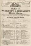 Perry's Bankrupt Gazette Saturday 09 February 1833 Page 1