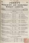 Perry's Bankrupt Gazette Saturday 07 August 1852 Page 1