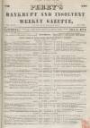 Perry's Bankrupt Gazette Saturday 01 October 1853 Page 1