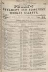 Perry's Bankrupt Gazette Saturday 01 June 1861 Page 1