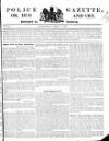 Police Gazette Wednesday 15 April 1829 Page 1