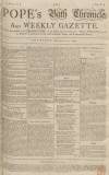 Bath Chronicle and Weekly Gazette Thursday 11 February 1762 Page 1