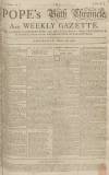 Bath Chronicle and Weekly Gazette Thursday 11 March 1762 Page 1