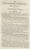 Cheltenham Looker-On Saturday 27 February 1847 Page 1