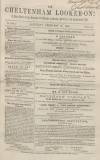 Cheltenham Looker-On Saturday 25 February 1860 Page 1
