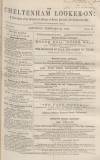Cheltenham Looker-On Saturday 21 February 1863 Page 1