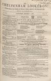 Cheltenham Looker-On Saturday 07 March 1863 Page 1