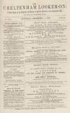 Cheltenham Looker-On Saturday 11 September 1869 Page 1