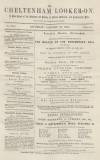 Cheltenham Looker-On Saturday 27 January 1872 Page 1