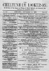 Cheltenham Looker-On Saturday 08 September 1888 Page 1