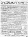 Hampshire Chronicle Monday 30 November 1772 Page 1