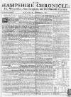 Hampshire Chronicle Monday 08 February 1773 Page 1