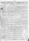 Hampshire Chronicle Monday 15 February 1773 Page 1