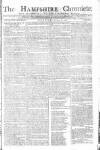 Hampshire Chronicle Monday 06 January 1783 Page 1