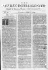Leeds Intelligencer Tuesday 08 October 1754 Page 1