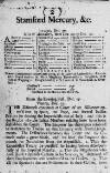 Stamford Mercury Wed 05 Jan 1715 Page 1