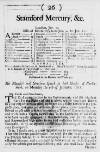 Stamford Mercury Wed 19 Jan 1715 Page 1