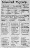 Stamford Mercury Thu 01 Jul 1731 Page 1