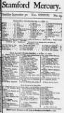 Stamford Mercury Thu 30 Sep 1731 Page 1
