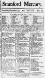 Stamford Mercury Thu 23 Dec 1731 Page 1