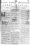 Sussex Advertiser Monday 30 October 1758 Page 1
