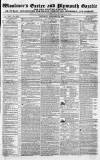 Exeter and Plymouth Gazette Saturday 28 December 1833 Page 1