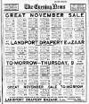 Portsmouth Evening News Wednesday 08 November 1922 Page 1