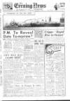 Portsmouth Evening News Monday 09 January 1950 Page 1