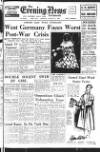 Portsmouth Evening News Monday 09 August 1954 Page 1