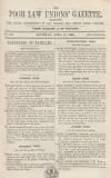 Poor Law Unions' Gazette Saturday 17 April 1858 Page 1