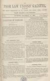 Poor Law Unions' Gazette Saturday 15 December 1860 Page 1
