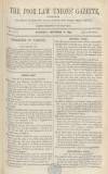 Poor Law Unions' Gazette Saturday 04 November 1865 Page 1