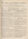 Poor Law Unions' Gazette Saturday 12 November 1870 Page 1