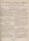 Poor Law Unions' Gazette Saturday 13 April 1872 Page 1