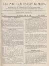 Poor Law Unions' Gazette Saturday 19 June 1875 Page 1