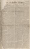 Northampton Mercury Monday 08 June 1772 Page 1
