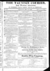 Taunton Courier and Western Advertiser Wednesday 15 May 1822 Page 1